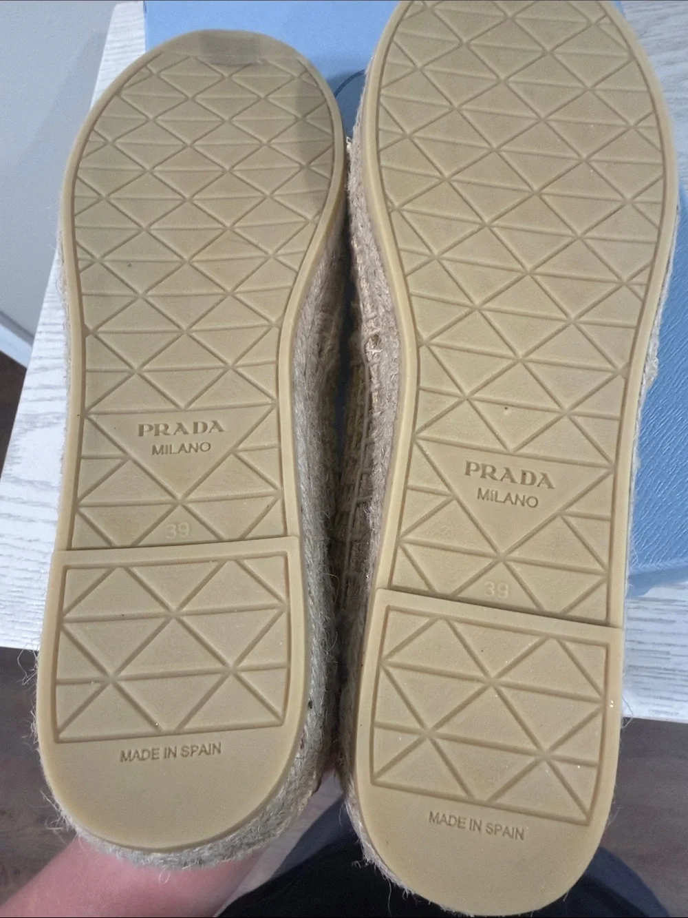 Prada woven espadrille